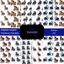 Load image into Gallery viewer, Draft horses, digital paper