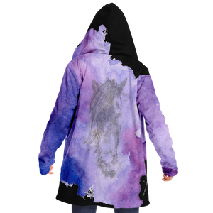 Purple horse print cloak