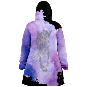 Purple horse print cloak