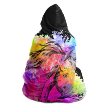 Load image into Gallery viewer, Color-splash Horse Head Hooded Blanket