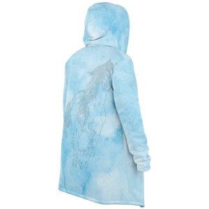 Blue sky horse print cloak