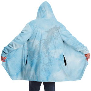 Blue sky horse print cloak