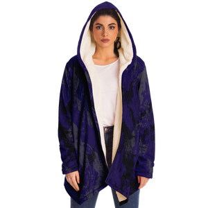 Blue horse print cloak