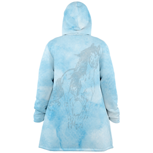 Blue sky horse print cloak