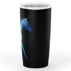 Blue horse motif insulated tumbler