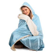 Load image into Gallery viewer, Blue sky horse print hooded blanket