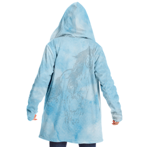 Blue sky horse print cloak