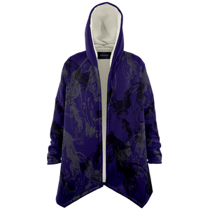 Blue horse print cloak