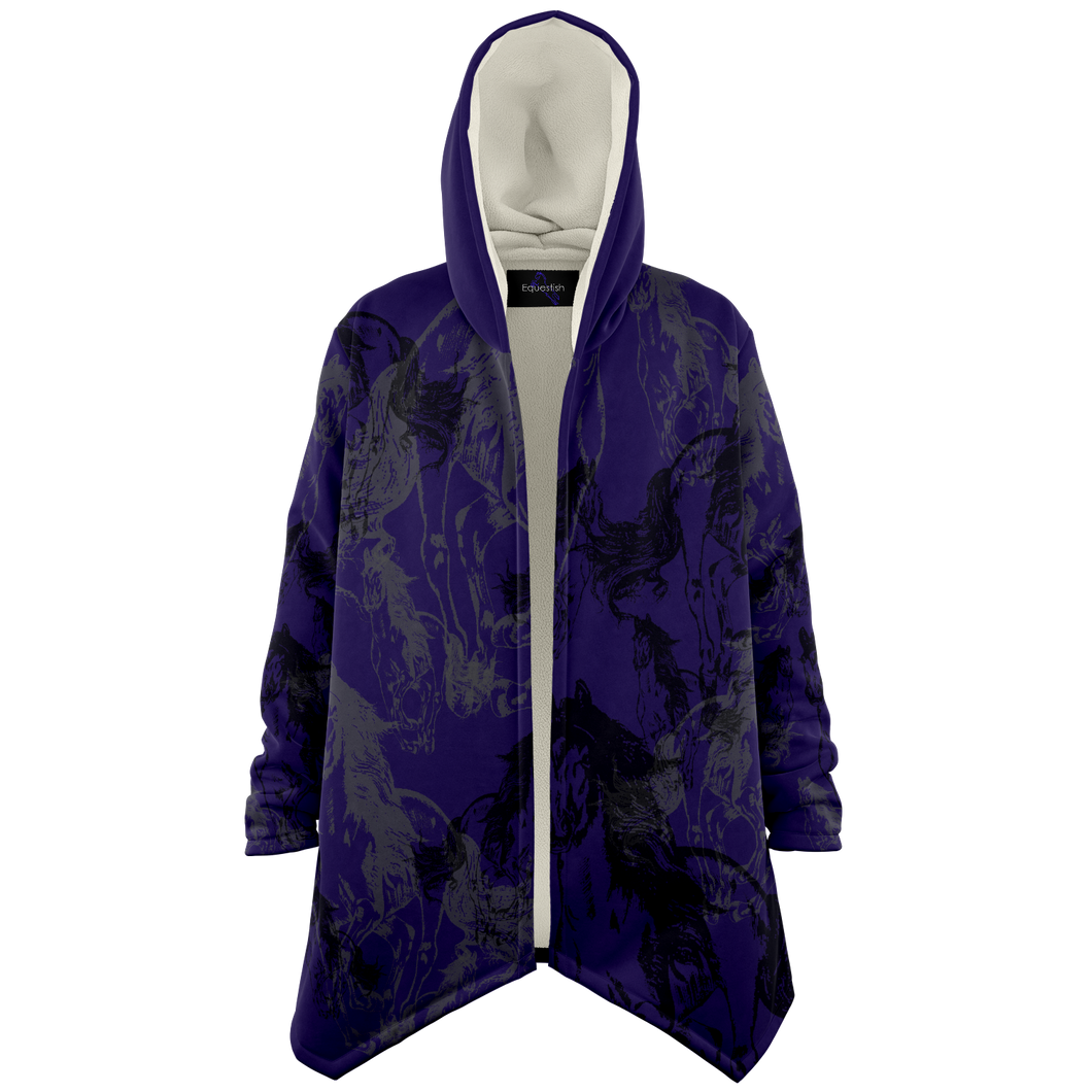 Blue horse print cloak