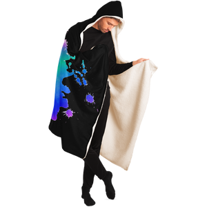 Multicolor Horse Head Hooded Blanket