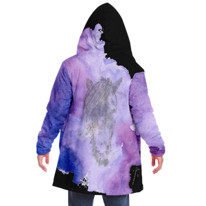 Purple horse print cloak