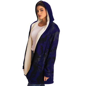 Blue horse print cloak