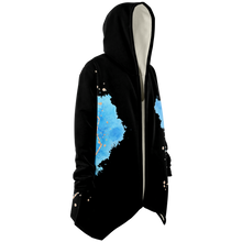 Load image into Gallery viewer, Blue on black horse print cloak