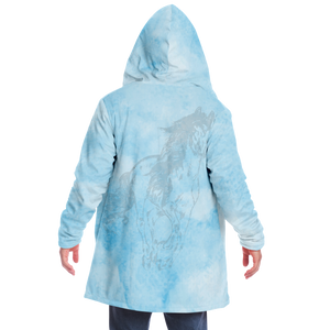 Blue sky horse print cloak