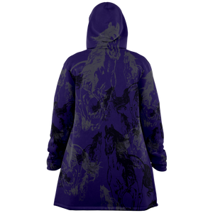 Blue horse print cloak