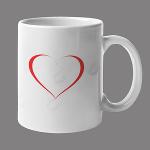 Mug - Hoofprints over heart