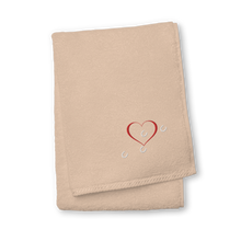 Load image into Gallery viewer, Hoofprints over heart cotton towel